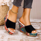 Abigail - Women's Faux-Suede Platform Wedge Sandals