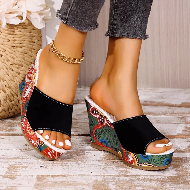 Abigail - Women's Faux-Suede Platform Wedge Sandals