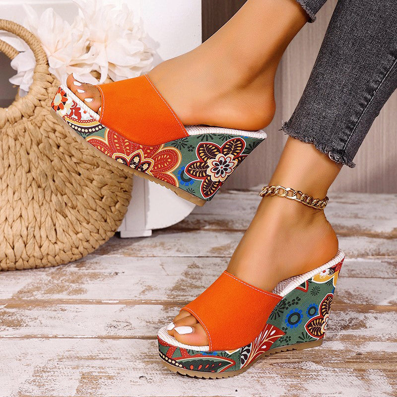 Abigail - Women's Faux-Suede Platform Wedge Sandals