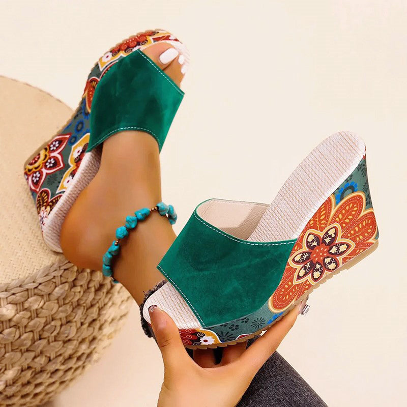 Abigail - Women's Faux-Suede Platform Wedge Sandals