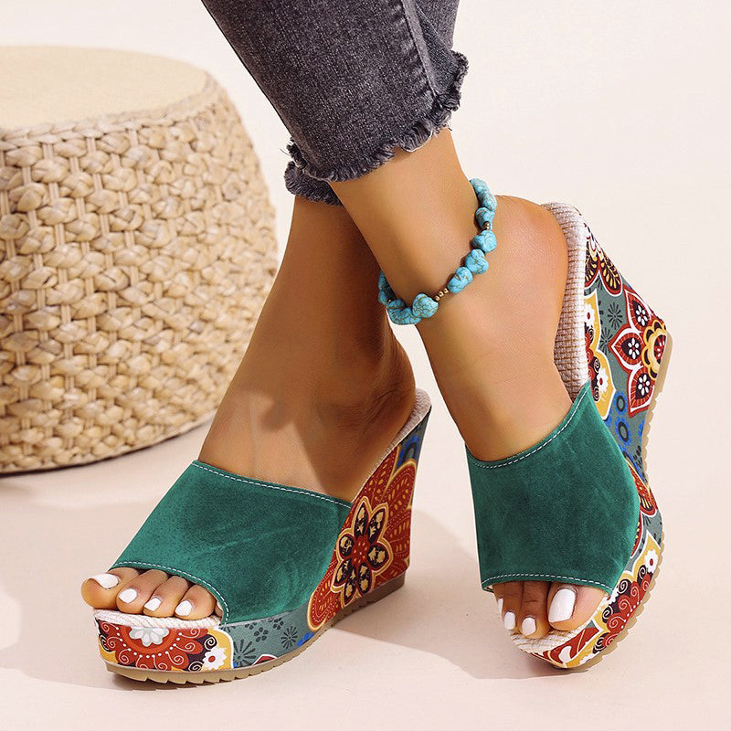 Abigail - Women's Faux-Suede Platform Wedge Sandals