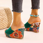 Abigail - Women's Faux-Suede Platform Wedge Sandals
