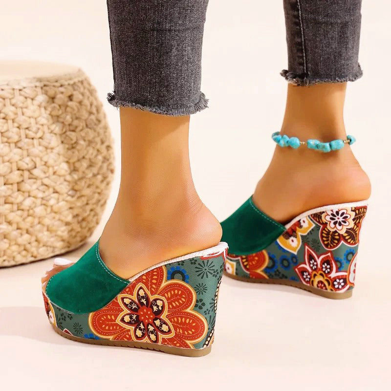 Abigail - Women's Faux-Suede Platform Wedge Sandals