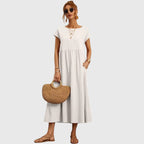Addison - Women's A-Line Dress with Side Pockets 