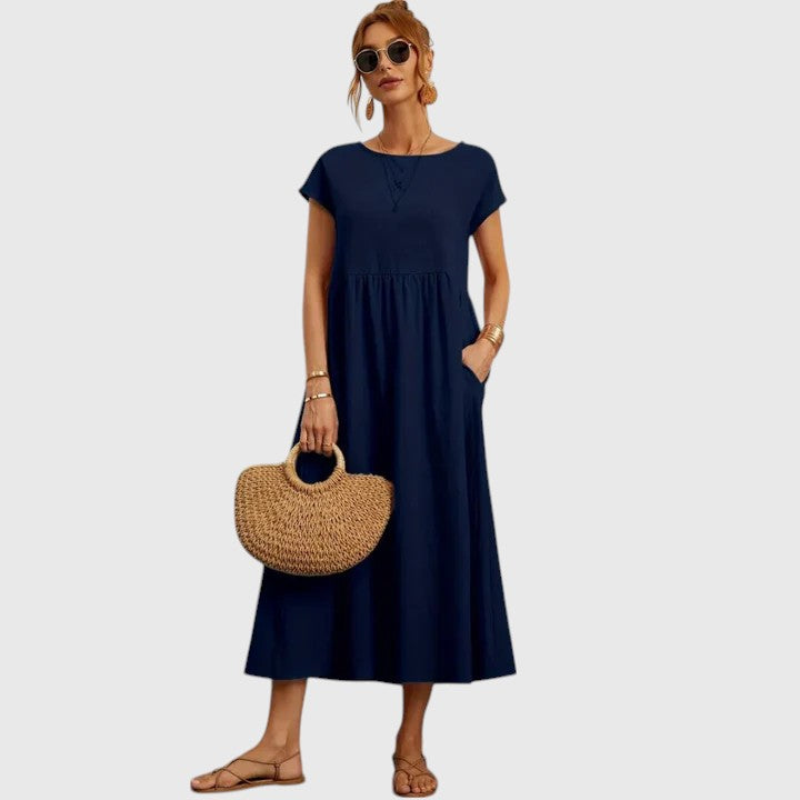 Addison - Women's A-Line Dress with Side Pockets 