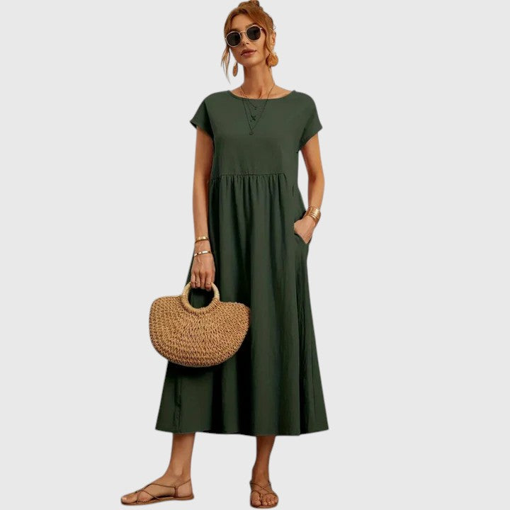 Addison - Women's A-Line Dress with Side Pockets 