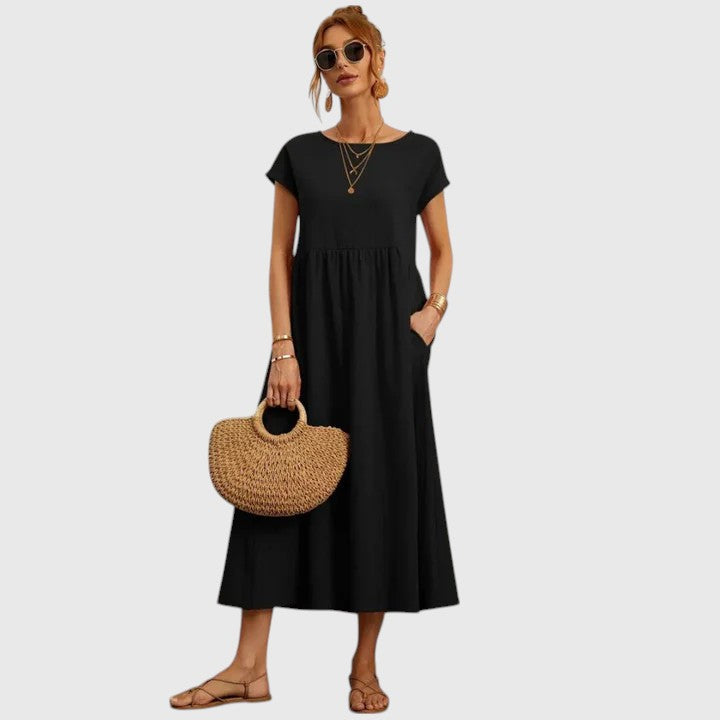 Addison - Women's A-Line Dress with Side Pockets 