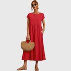 Addison - Women's A-Line Dress with Side Pockets 
