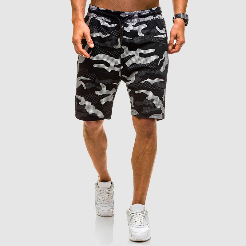 Adrian - Men's Camouflage Print Drawstring Shorts