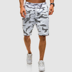 Adrian - Men's Camouflage Print Drawstring Shorts