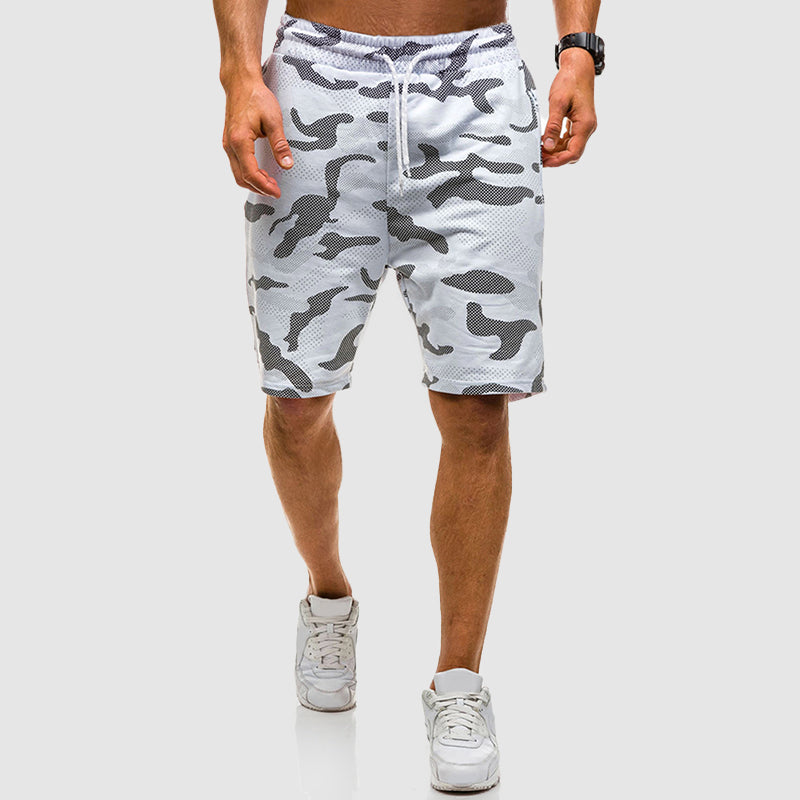 Adrian - Men's Camouflage Print Drawstring Shorts