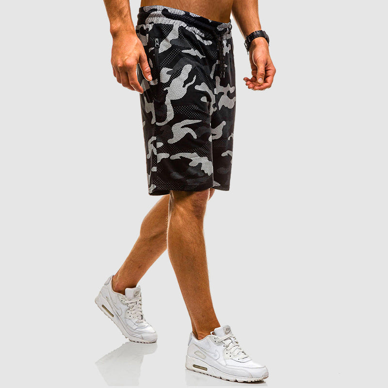 Adrian - Men's Camouflage Print Drawstring Shorts