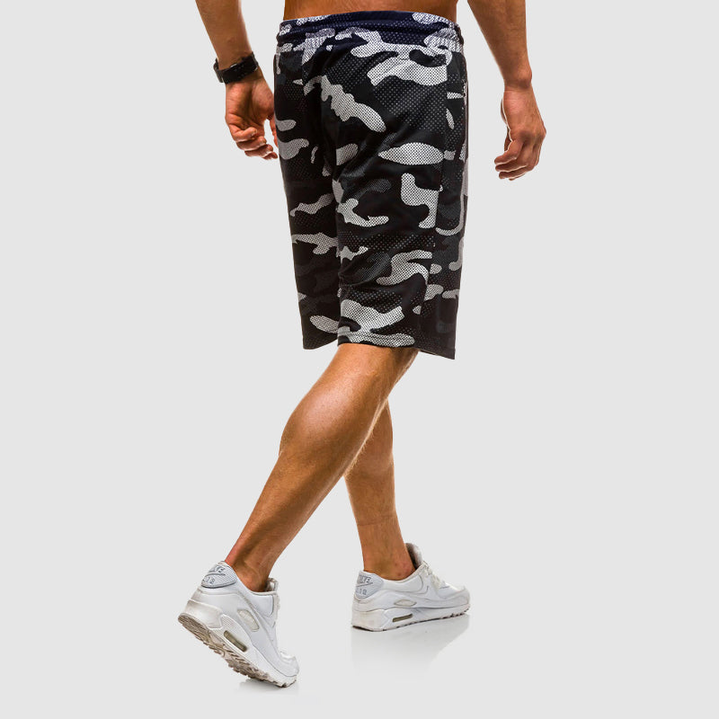 Adrian - Men's Camouflage Print Drawstring Shorts