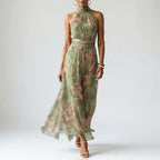 Adriana - Women's Floral Halter Dress