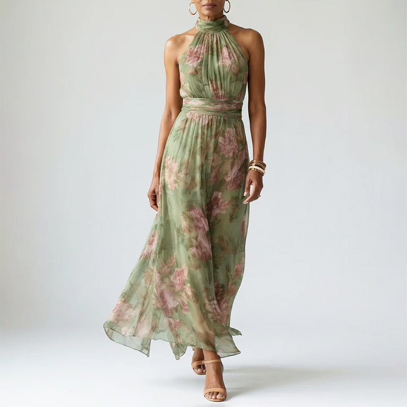 Adriana - Women's Floral Halter Dress