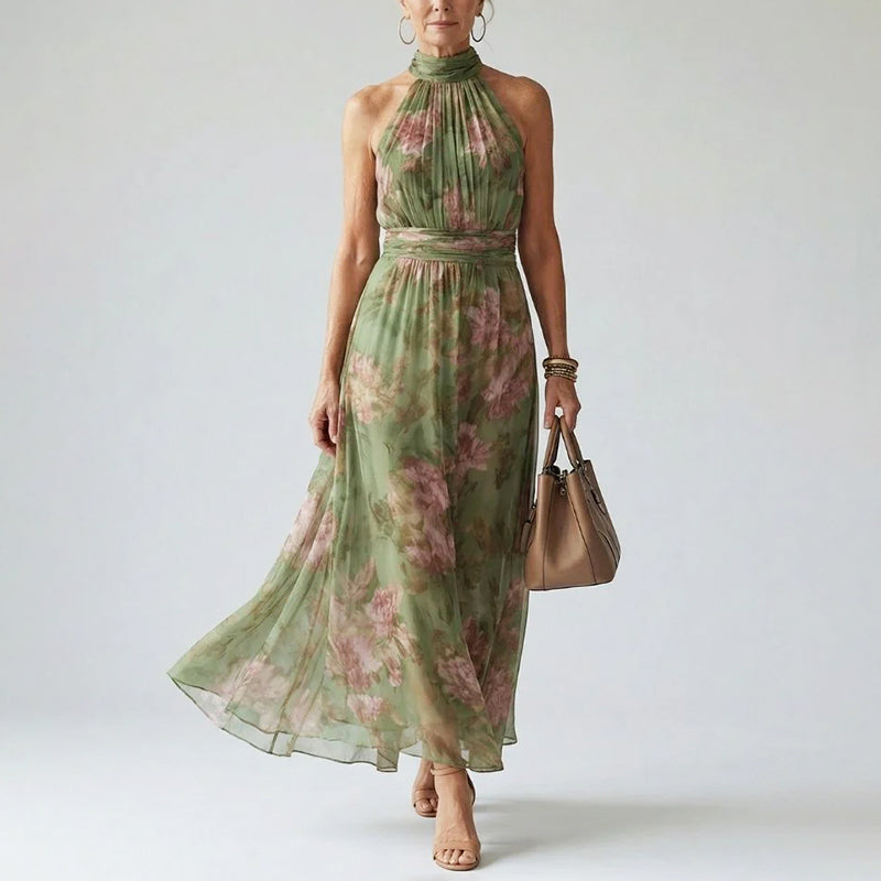 Adriana - Women's Floral Halter Dress
