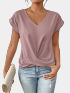 Adriana - Women's Sweetheart V-Neck Wrap Top