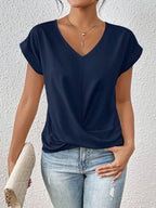 Adriana - Women's Sweetheart V-Neck Wrap Top