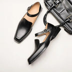 Alessandro - Men's Monk Strap Square Toe Shoes