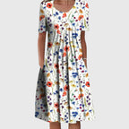 Alexa - Women's Floral Swing A-Line Dress