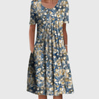 Alexa - Women's Floral Swing A-Line Dress