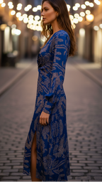 Alisson - Women's Wrap Dress with Botanical Print
