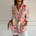 Alivia - Women's Botanical Button-Front Shirt