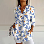 Alivia - Women's Botanical Button-Front Shirt