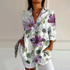 Alivia - Women's Botanical Button-Front Shirt