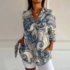 Alivia - Women's Botanical Button-Front Shirt