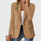 Amelia - Women's Single-Button Notched Lapel Blazer