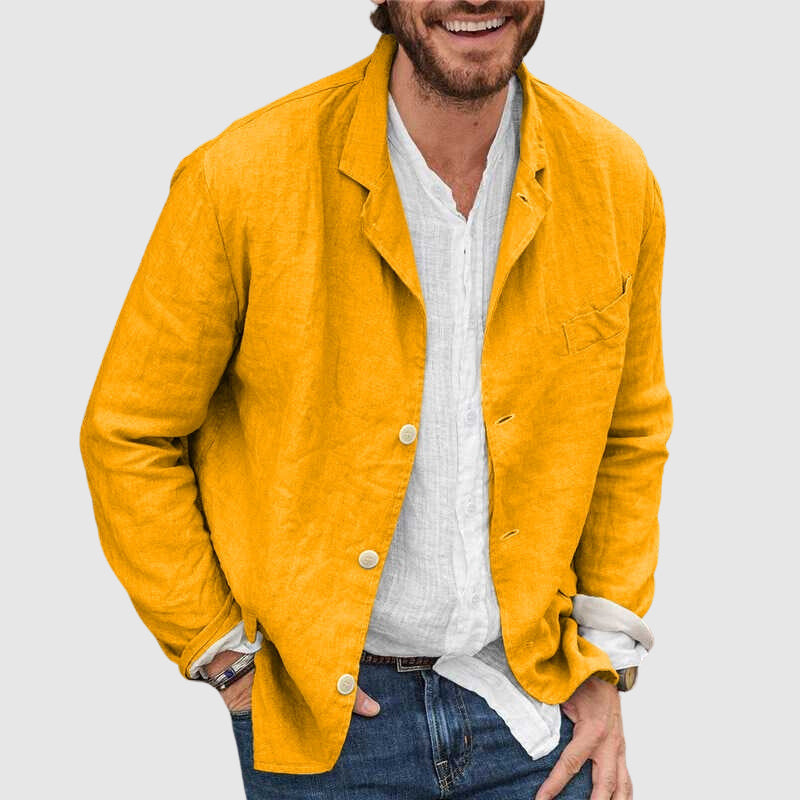 Andres - Men's Single-Breasted Notched Lapel Blazer
