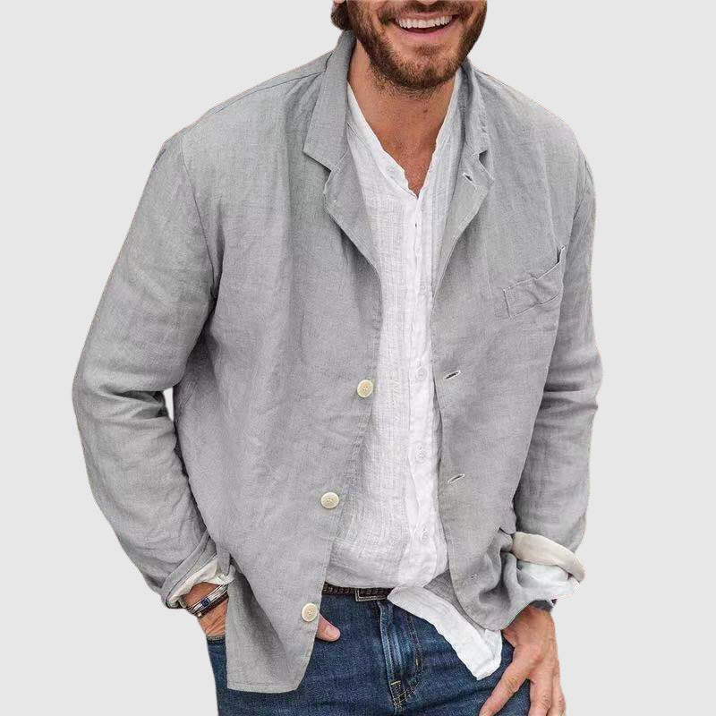 Andres - Men's Single-Breasted Notched Lapel Blazer