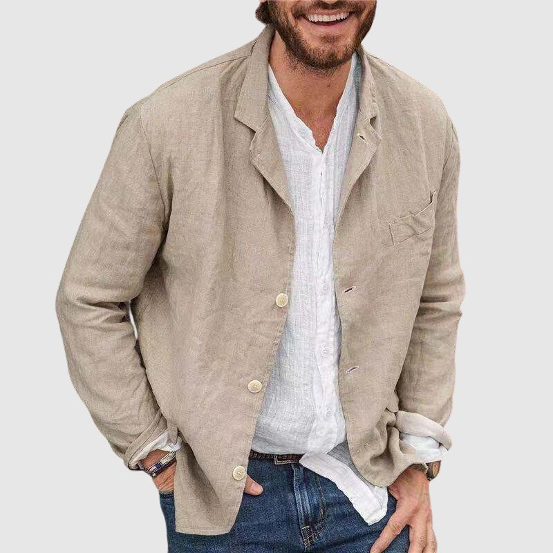 Andres - Men's Single-Breasted Notched Lapel Blazer