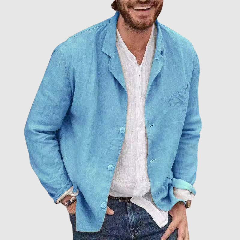 Andres - Men's Single-Breasted Notched Lapel Blazer