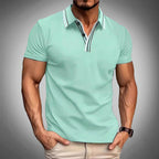 Arjun - Men's Contrast Collar Short Sleeve Polo Shirt