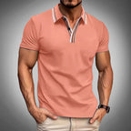 Arjun - Men's Contrast Collar Short Sleeve Polo Shirt