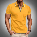 Arjun - Men's Contrast Collar Short Sleeve Polo Shirt