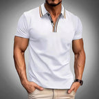 Arjun - Men's Contrast Collar Short Sleeve Polo Shirt