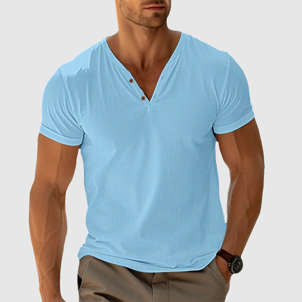 Austin - Men's V-Neck Short-Sleeve Shirt