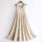 Avelina - Women's Striped Bohemian Print Sleeveless Dress