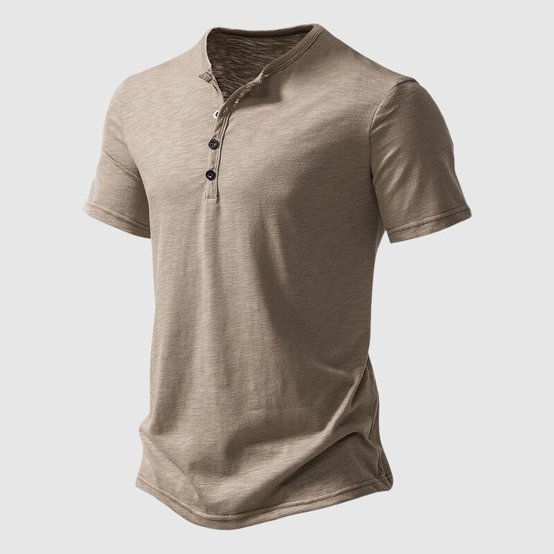 Axel - Men's Short-Sleeve Button Henley Shirt