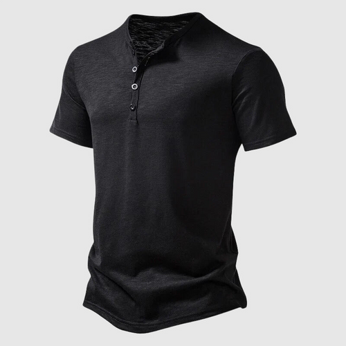 Axel - Men's Short-Sleeve Button Henley Shirt