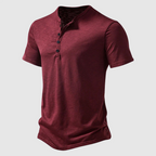 Axel - Men's Short-Sleeve Button Henley Shirt