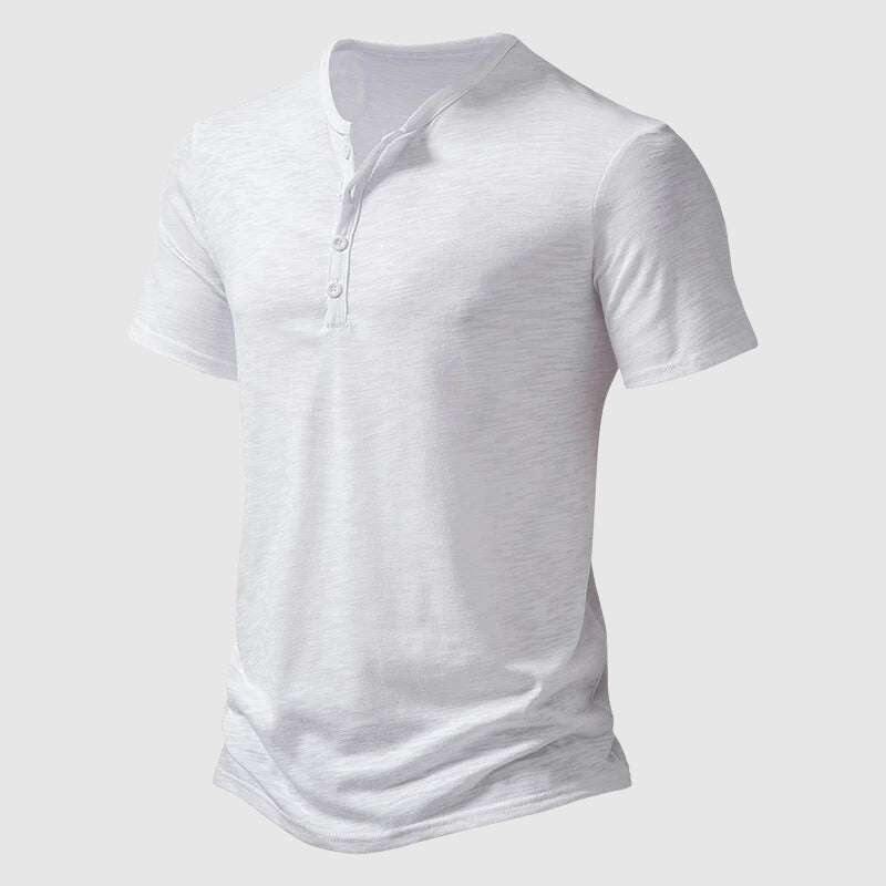 Axel - Men's Short-Sleeve Button Henley Shirt