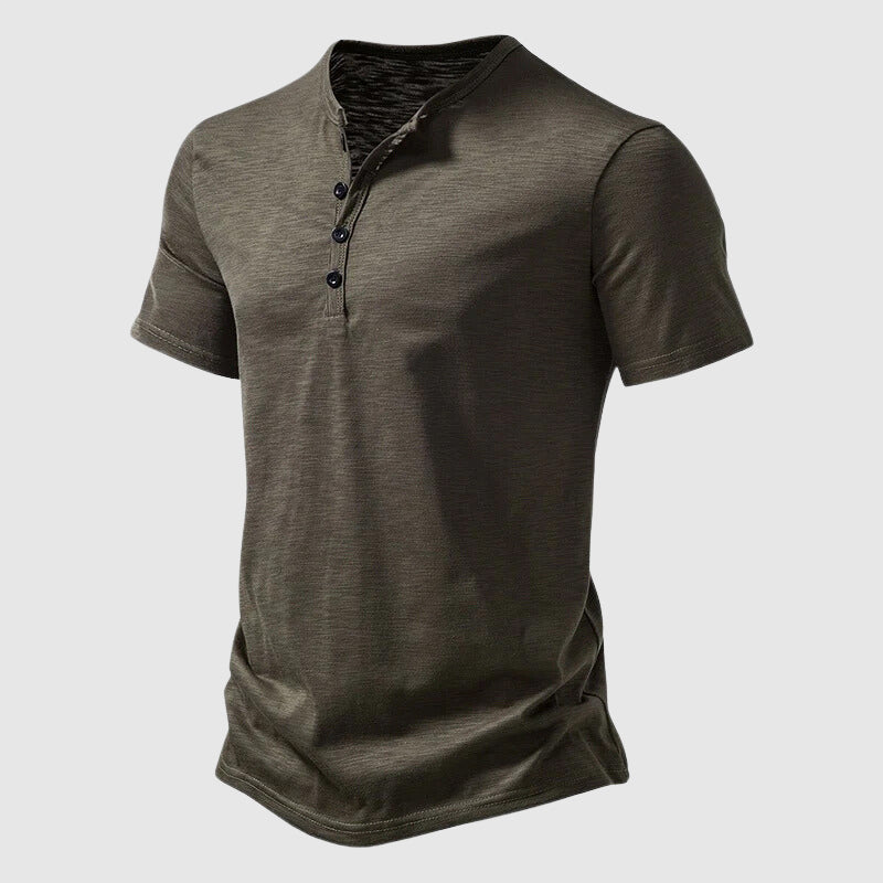 Axel - Men's Short-Sleeve Button Henley Shirt