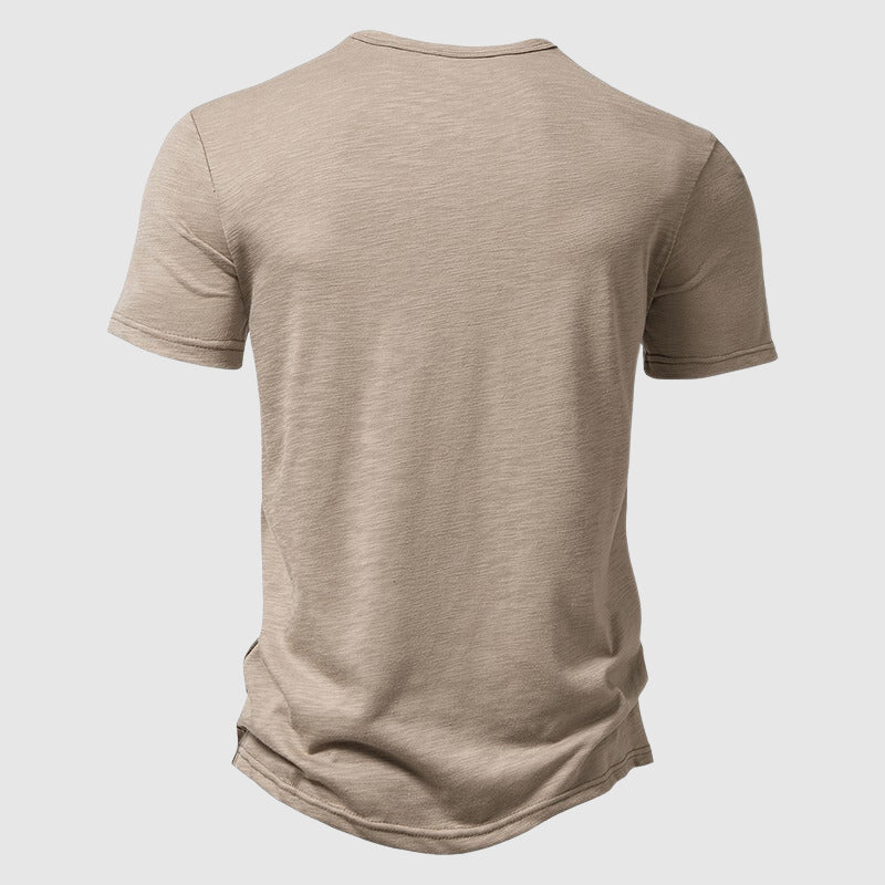 Axel - Men's Short-Sleeve Button Henley Shirt