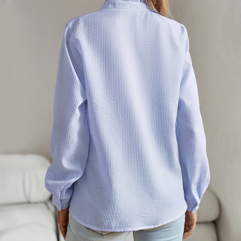 Azalea - Women's Ruffle-Trim Button-Front Blouse