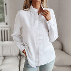 Azalea - Women's Ruffle-Trim Button-Front Blouse