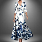 Beatrice - Women's V-Neck Floral Wrap Dress